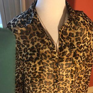 Old Navy animal print blouse